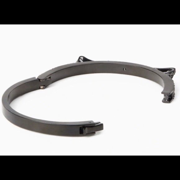 NWT KATE SPADE ♠️ JAZZ THINGS UP BLACK CAT BANGLE - Picture 8 of 8